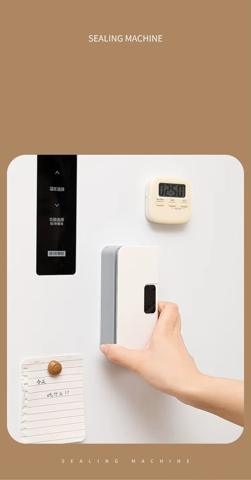 Effortless Food Preservation: Rechargeable 2-in-1 Magnetic Heat Sealer and Cutter for Snacks and Household Storage